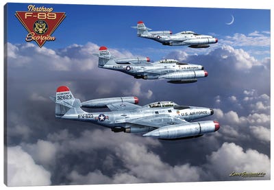 F-89 Scorpion Canvas Art Print - Military Aircraft Art