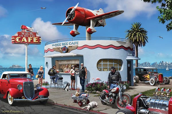 Airplanes: Gee Bee Cafe by Larry Grossman