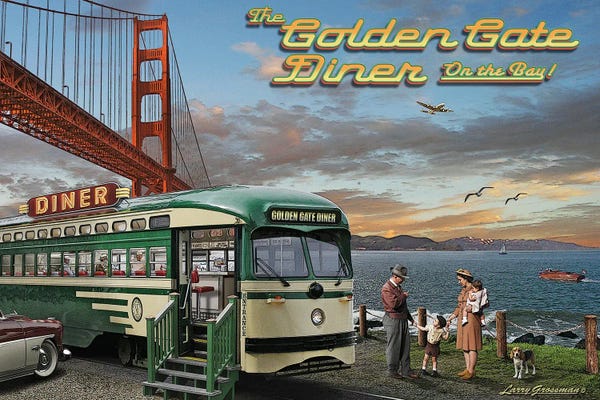 San Francisco: Golden Gate Diner by Larry Grossman