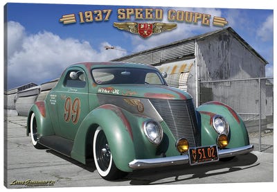1937 Speed Coupe Canvas Art Print - Larry Grossman