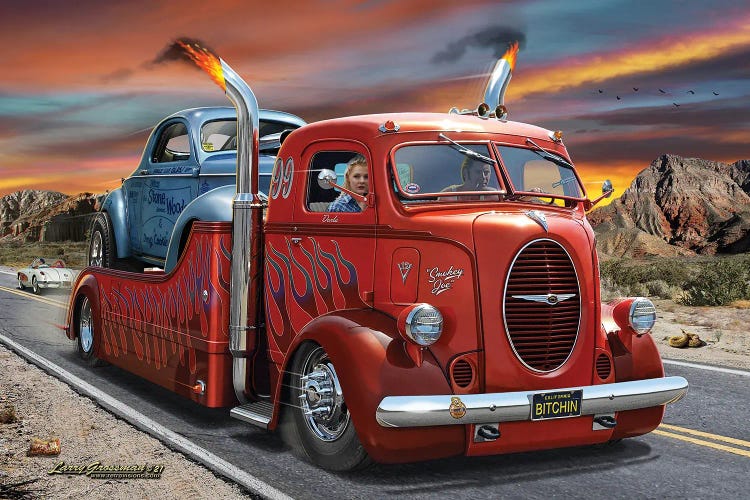 Haulin' Down The Highway by Larry Grossman wall art
