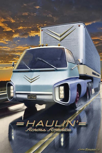 Haulin' Truck by Larry Grossman multi panel art