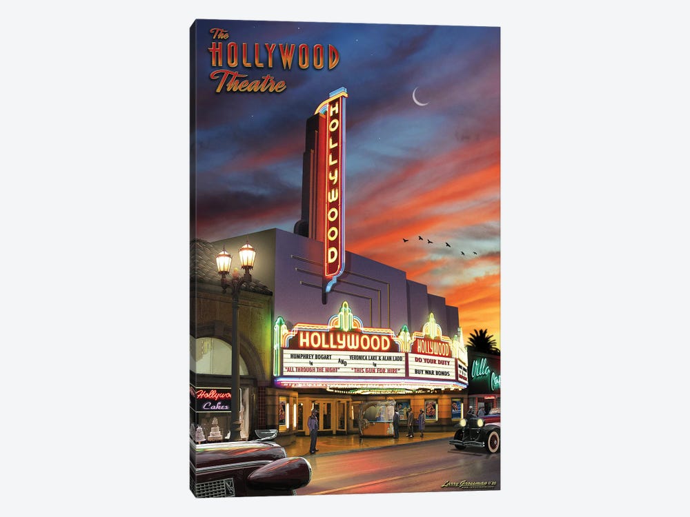 Hollywood Theatre by Larry Grossman 1-piece Canvas Art