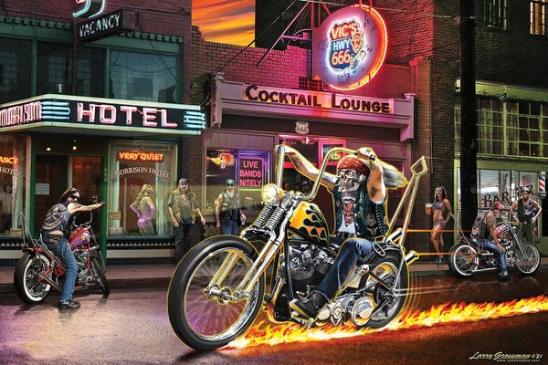 Vintage Décor: HWY To Hell by Larry Grossman