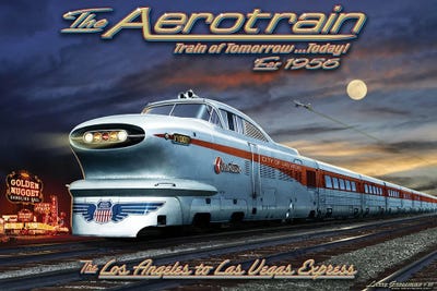 1956 GM Aerotrain by Larry Grossman canvas print