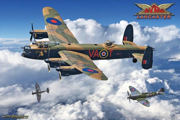 Larry Grossman: Lancaster Bomber by Larry Grossman