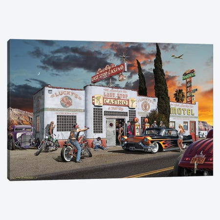 Last Stop Casino Canvas Print #LRG85} by Larry Grossman Canvas Wall Art