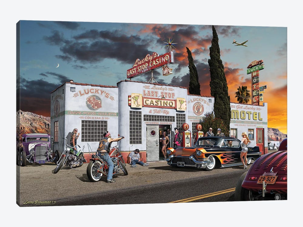 Last Stop Casino by Larry Grossman 1-piece Canvas Artwork
