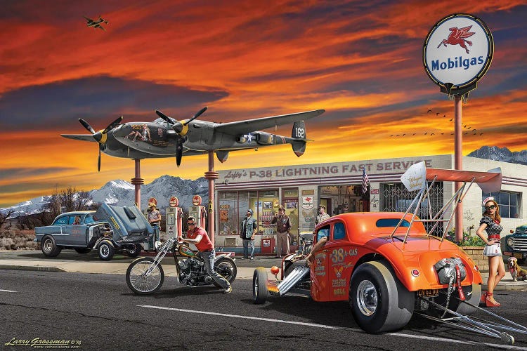 Lefty's Sunset by Larry Grossman wall art