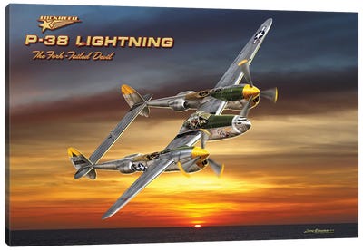 Lightning Canvas Art Print - Military Aircraft Art