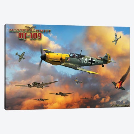 Me-109 Battle Of Britain Canvas Print #LRG89} by Larry Grossman Canvas Print