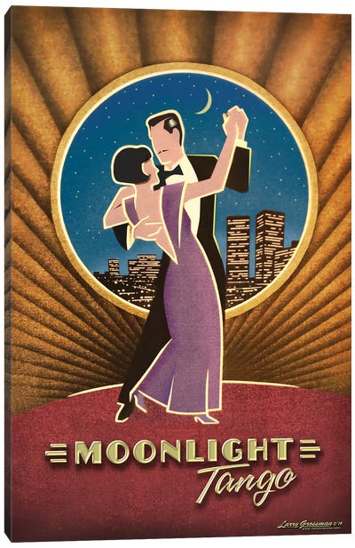 Moonlight Tango Canvas Art Print - Tango Art