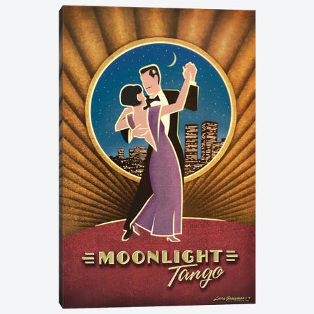 Moonlight Tango Canvas Print #LRG94} by Larry Grossman Art Print