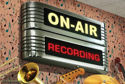 On Air-Recording by Larry Grossman framed wall art