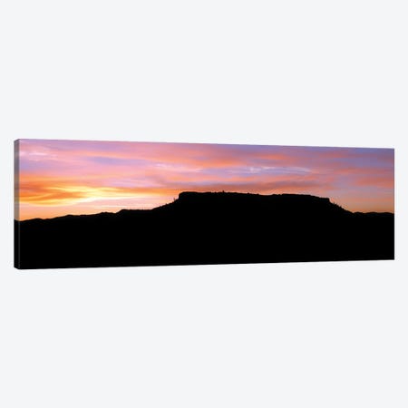 Table Rock Silhouette Sunset Canvas Print #LRH109} by Louis Ruth Canvas Art