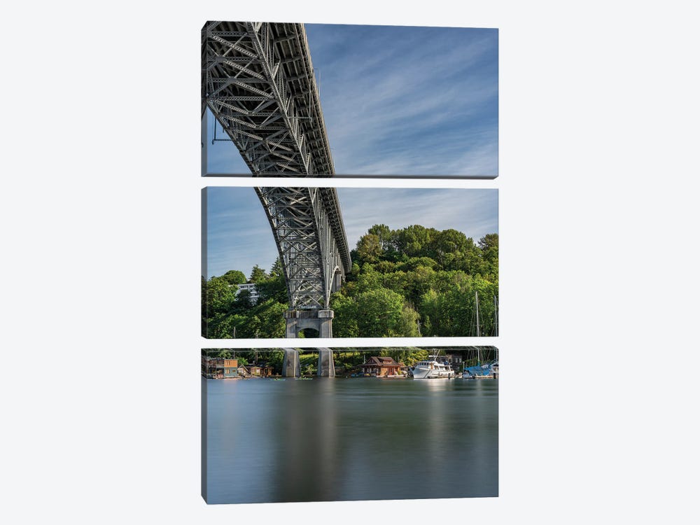 Bridge Over Water by Louis Ruth 3-piece Canvas Print