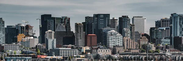 Seattle Skylines: Seattle Frozen In Time Wide Version by Louis Ruth