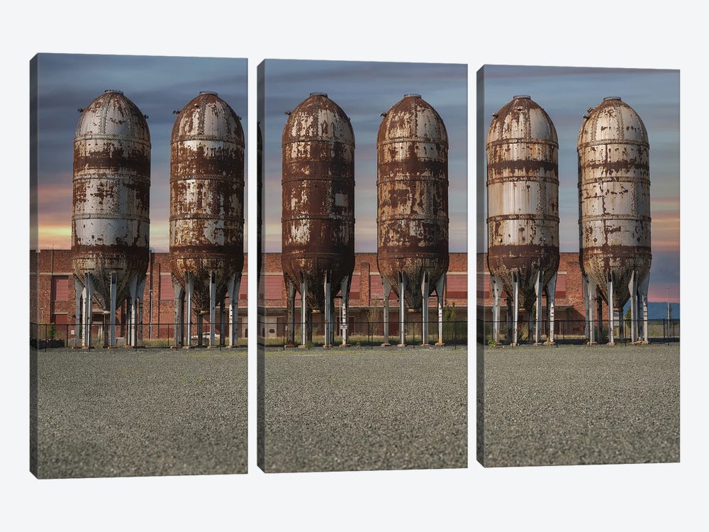 Silo Row Sunset by Louis Ruth 3-piece Canvas Wall Art
