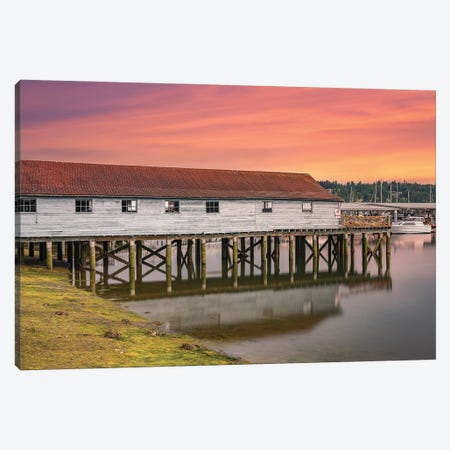 Time To Reflect Sunset Canvas Print #LRH174} by Louis Ruth Canvas Wall Art