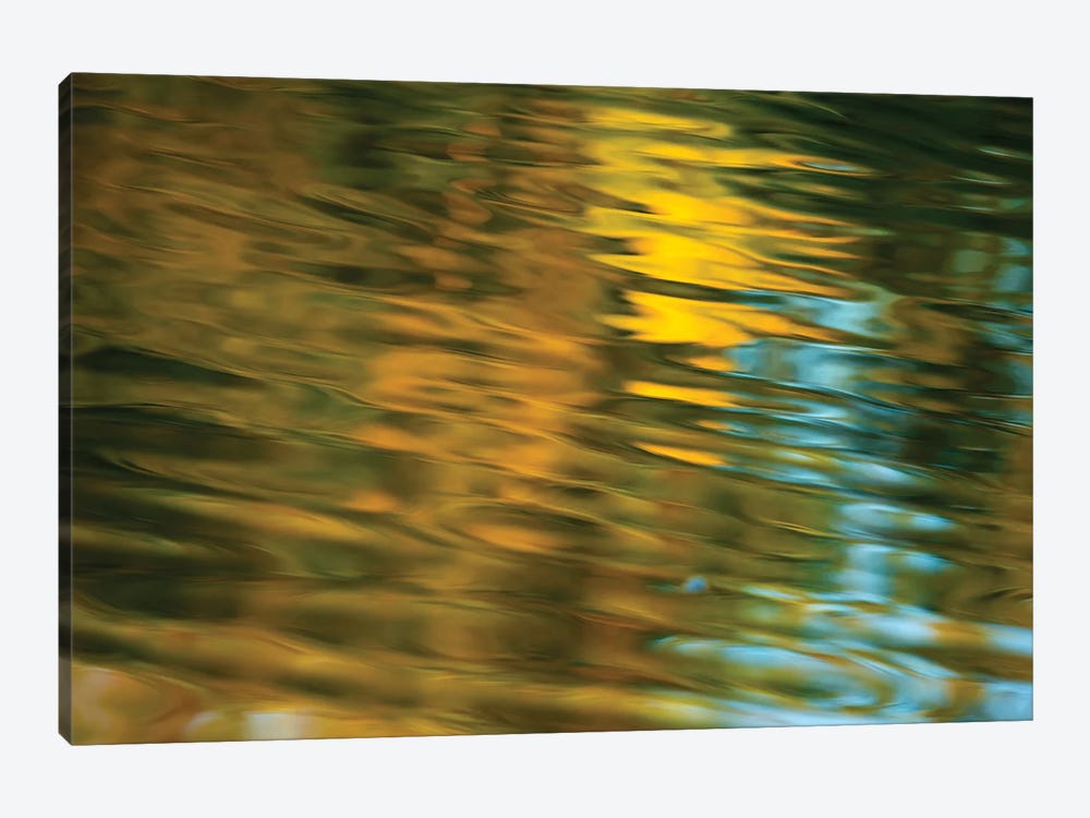 Golden Hues Water Abstract by Louis Ruth 1-piece Canvas Print