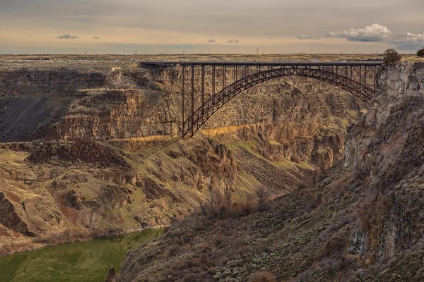 Louis Ruth: Perrine Bridge Scape Idaho by Louis Ruth