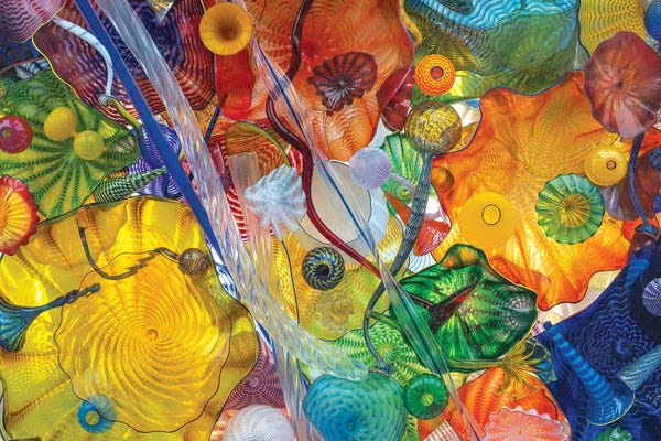 Large Photography - Canvas Prints: Glass Art Wall I by Louis Ruth