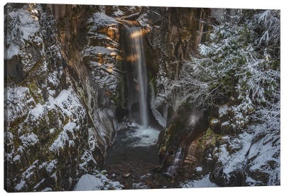 Hidden Falls At Mt Rainier Canvas Art Print - Mount Rainier National Park Art