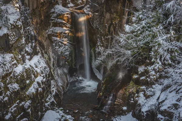 Louis Ruth: Hidden Falls At Mt Rainier by Louis Ruth