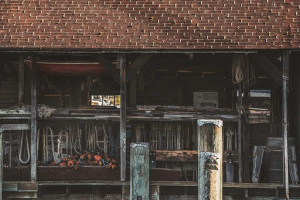 Louis Ruth: Tied And Tethered Boat House by Louis Ruth