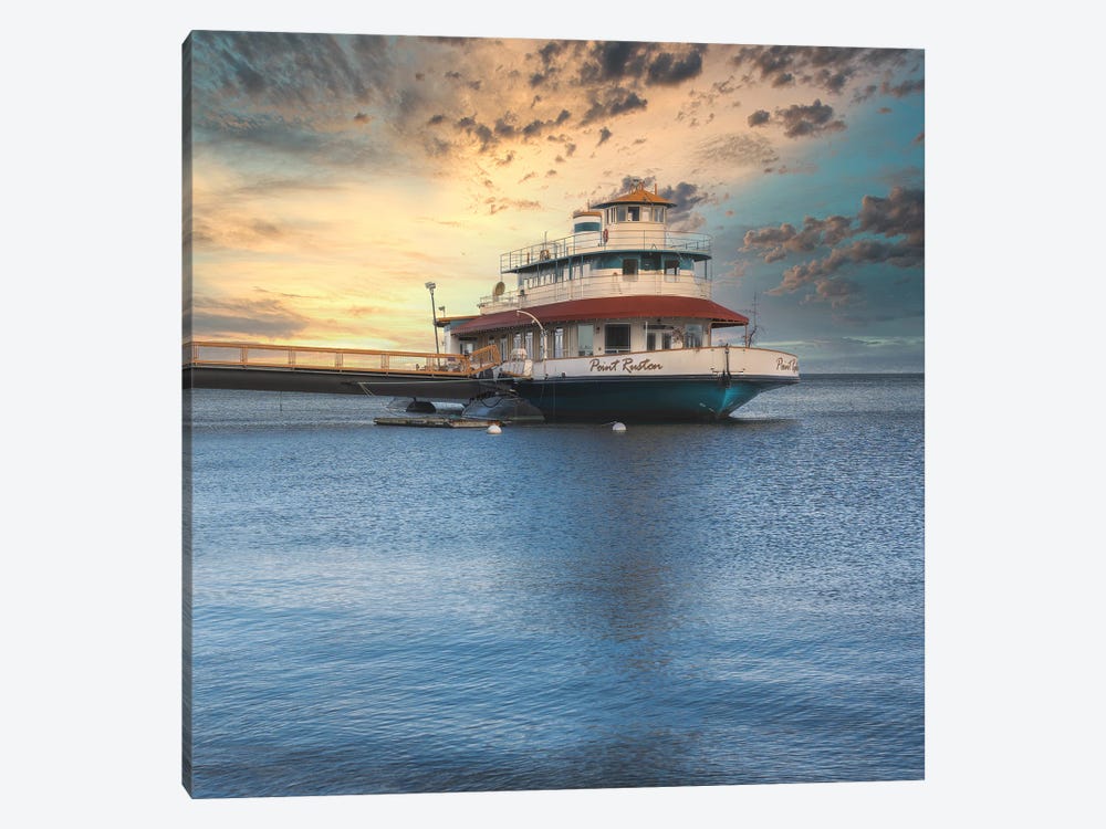 Framed Canvas Art - Retired Ruston Ferry by Louis Ruth ( Animals > Dogs > Dog Photography art) - 26x26 in