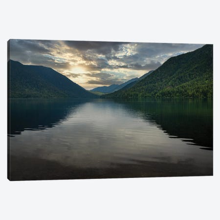 Morning View On Lake Crescent Canvas Print #LRH400} by Louis Ruth Art Print