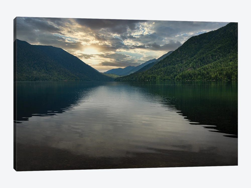 Morning View On Lake Crescent by Louis Ruth 1-piece Canvas Art Print
