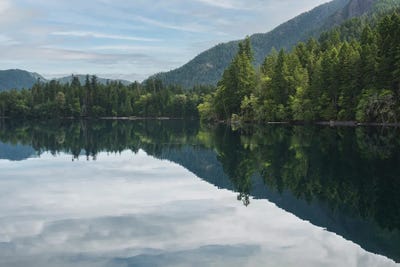 Photo Life At Lake Crescent by Louis Ruth canvas print