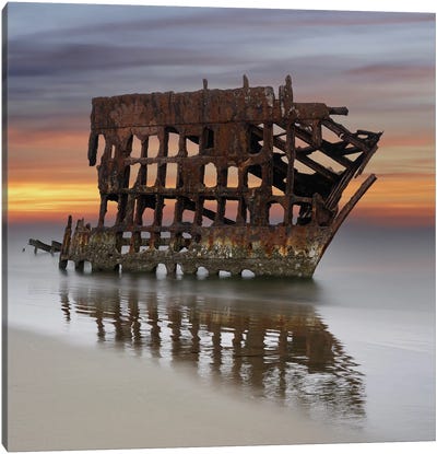 Wreck Of The Peter Iredale Canvas Art Print - Louis Ruth