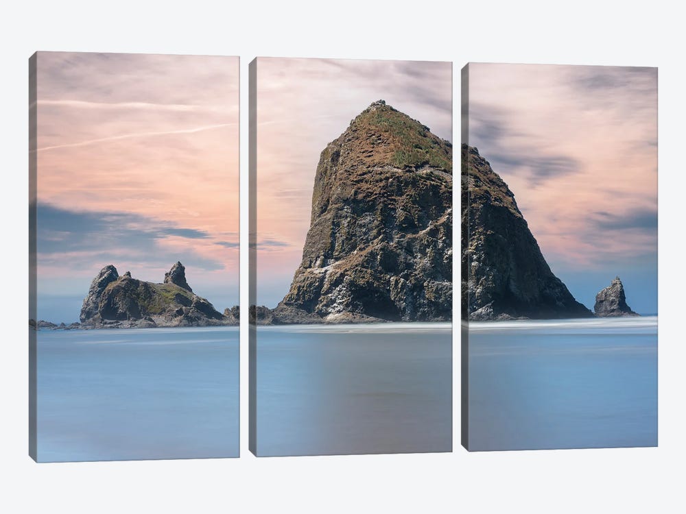 Pastels At Cannon Beach by Louis Ruth 3-piece Canvas Artwork