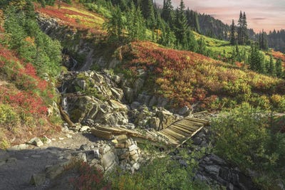 Bridge Into Autumn by Louis Ruth framed canvas print