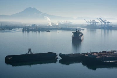 A Tacoma Morning by Louis Ruth framed canvas print