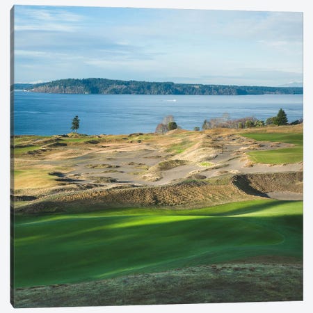 Chambers Bay Golf Course Canvas Print #LRH650} by Louis Ruth Canvas Artwork