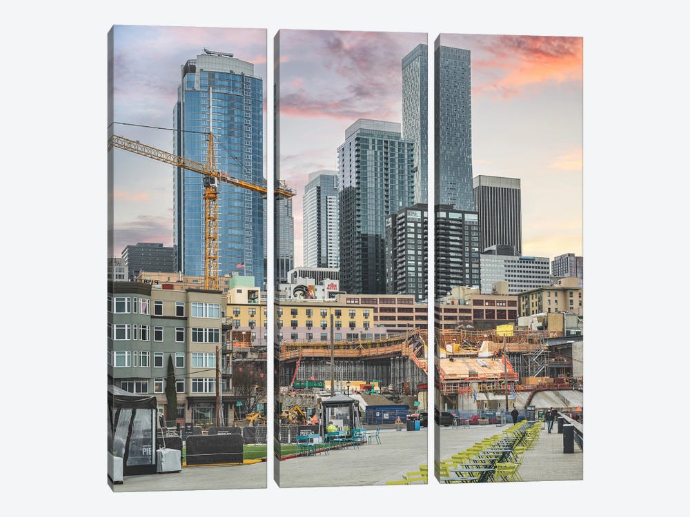 Growing Seattle by Louis Ruth 3-piece Canvas Art
