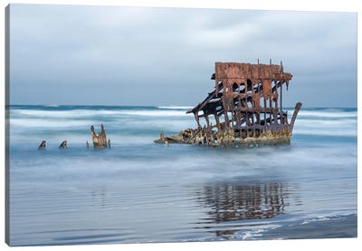 Wreck Of The Peter Iredale II Canvas Art Print - Louis Ruth