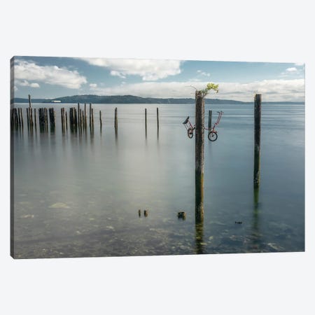 Time-Worn Pilings Canvas Print #LRH690} by Louis Ruth Canvas Wall Art