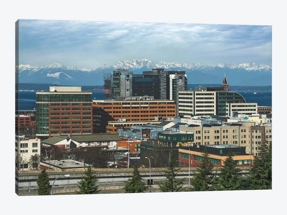 Cityscapes And Snowcaps by Louis Ruth 1-piece Canvas Wall Art