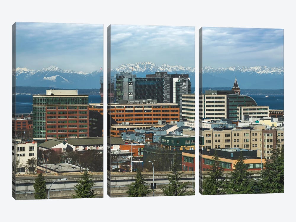 Cityscapes And Snowcaps by Louis Ruth 3-piece Canvas Artwork
