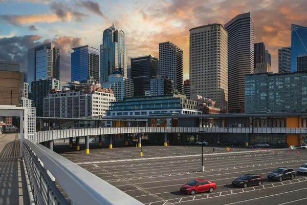 Downtown Glow From The Departure Deck Seattle
