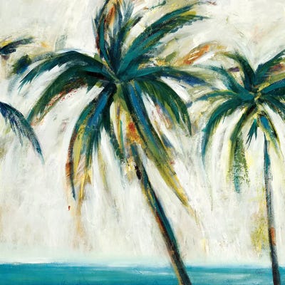 Palms I by Lisa Ridgers framed canvas print