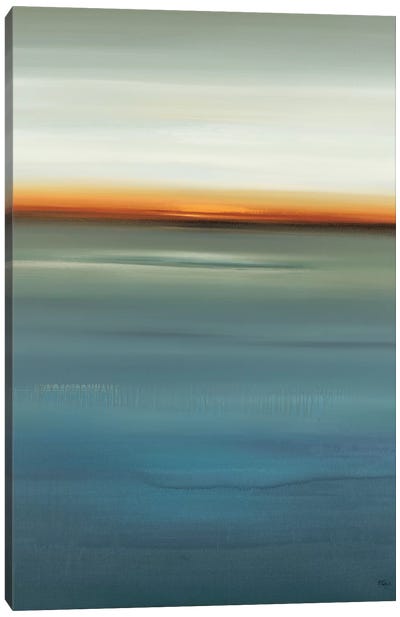 Beside the Blue I Canvas Art Print - Linear Abstract Art