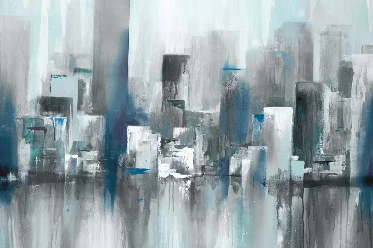 Cityscape in Blues by Lisa Ridgers wall art