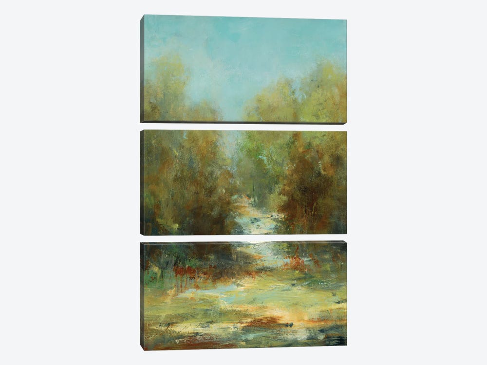 A Walk In The Woods by Lisa Ridgers 3-piece Canvas Print