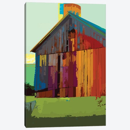 Country Barn II Canvas Print #LRI214} by Lisa Ridgers Canvas Artwork