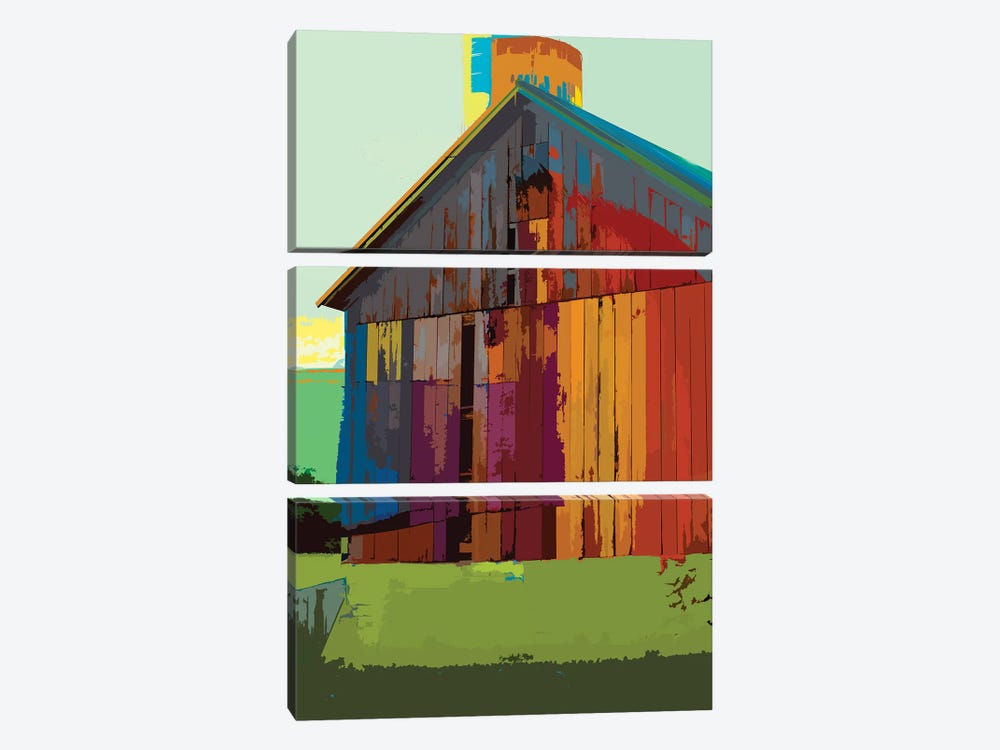 Country Barn II by Lisa Ridgers 3-piece Canvas Wall Art